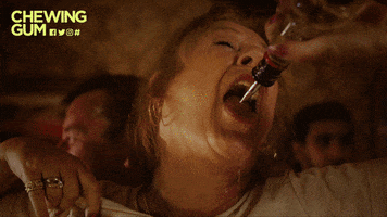 drink responsibly maggie steed GIF by Chewing Gum Gifs