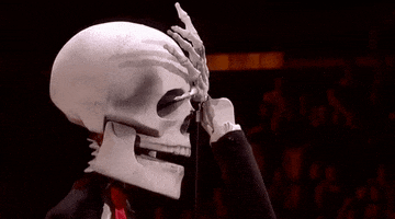 Skeleton Facepalm GIF by BRIT Awards