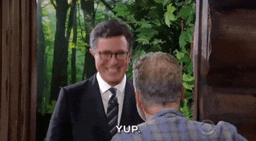 stephen colbert yes GIF by The Late Show With Stephen Colbert