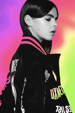 christiemorgan girl fashion rainbow model GIF