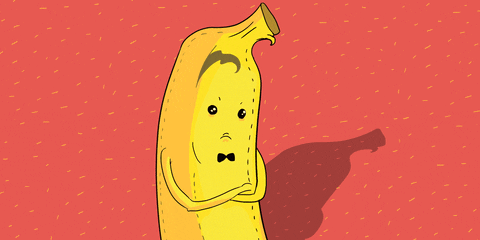 illustration banana GIF by Li-Anne Dias