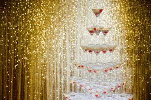 New Year Champagne Tower GIF