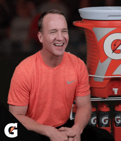 Happy Peyton Manning GIF by Gatorade - Find & Share on GIPHY