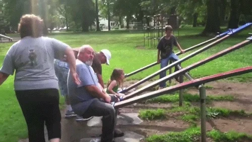 falling down seesaw GIF by Team Coco