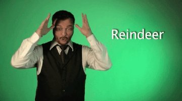 sign language reindeer GIF by Sign with Robert