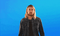Celebrity gif. Chord Overstreet glancing up and pointing up with both fingers, nodding. Text in background, "This."