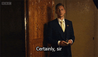 tom hiddleston butler GIF by BBC