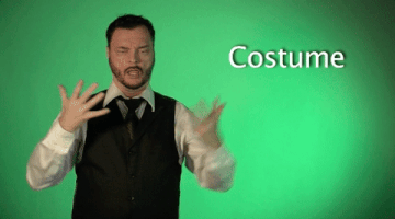 sign language costume GIF by Sign with Robert