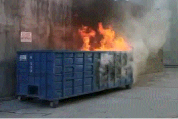 Giphy - Fire Trash GIF