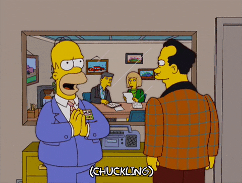 Signing Season 15 GIF by The Simpsons - Find & Share on GIPHY