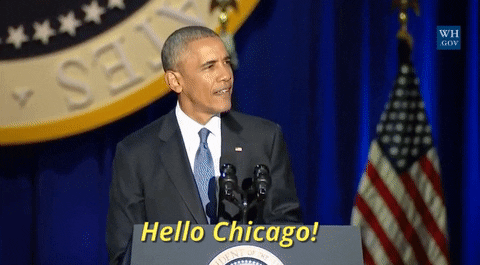 Barack Obama Chicago GIF by Obama - Find & Share on GIPHY