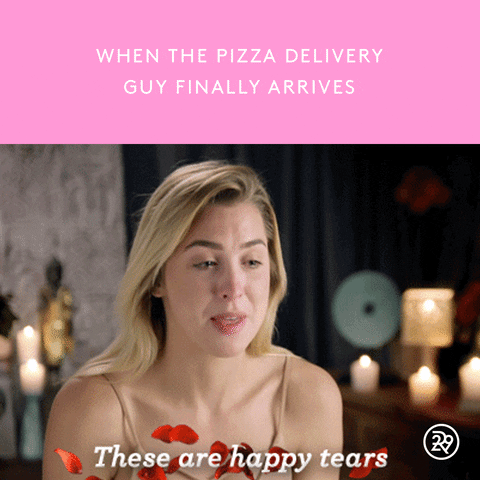 pizza tears happy food GIF by Refinery 29 GIFs