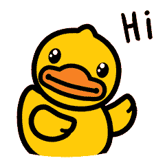 Rubber Duck Hello Sticker by B.Duck for iOS & Android | GIPHY