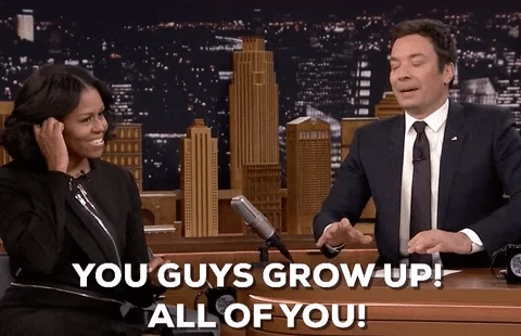 Jimmy Fallon You Guys Grow Up All Of You GIF by Obama