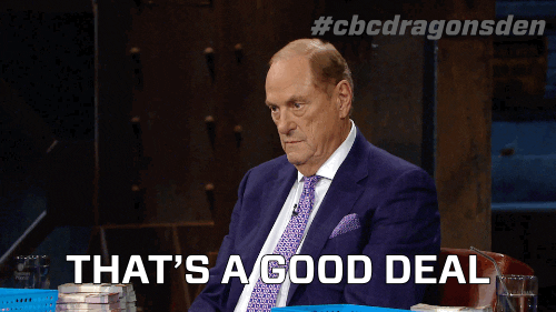 Dragons Den Sale GIF by CBC - Find & Share on GIPHY