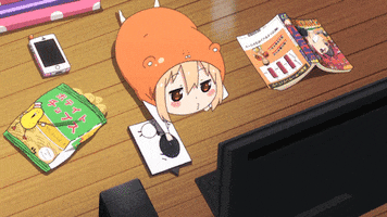 levin happy eating enjoying umaru GIF