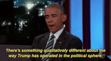 barack obama there's something qualitatively different about the way trump has operated in the political sphere GIF by Obama