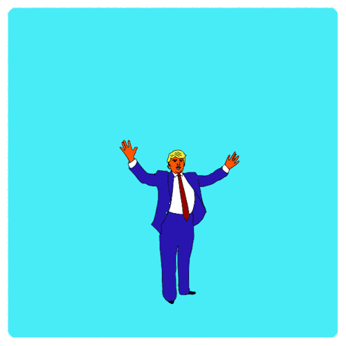 smokey donald stepped on GIF