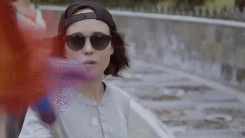 Ellen Page Rainbow GIF by GAYCATION with Ellen Page and Ian Daniel