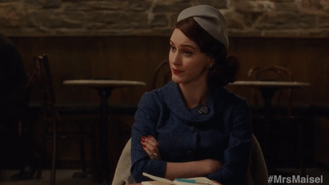 Happy Rachel Brosnahan GIF by The Marvelous Mrs. Maisel - Find ...