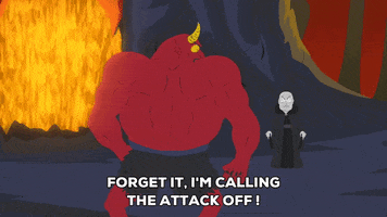 attack cancelled satan GIF by South Park 