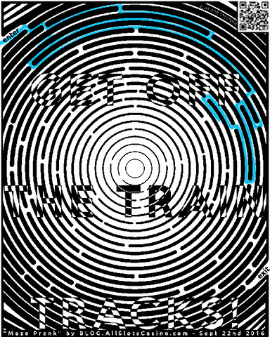 yanitofreminoshi train prank mazeratti maze art GIF