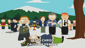 crime scene surprise GIF by South Park