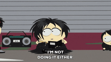 bored goth kids GIF by South Park 