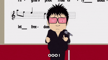 yoko ono singing GIF by South Park 