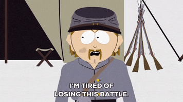 soldier losing GIF by South Park 