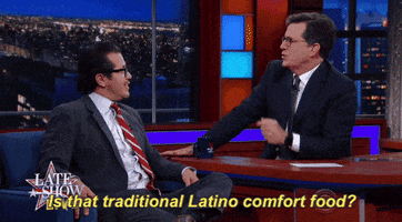 Election 2016 Is That Traditional Latino Comfort Food GIF by The Late Show With Stephen Colbert