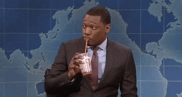 Sipping Michael Che GIF by Saturday Night Live