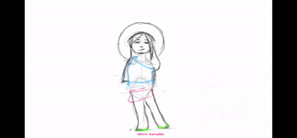 hatemR hair animation GIF