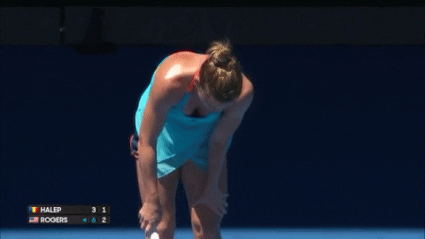 Ljuta Simona Halep GIF Australian Open