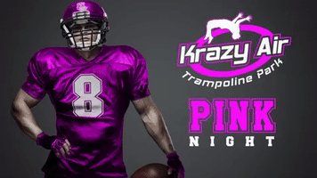 jamesbitter pink october breast cancer trampoline park GIF