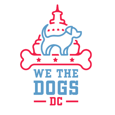Washington Dc Dog Sticker by We the Dogs DC