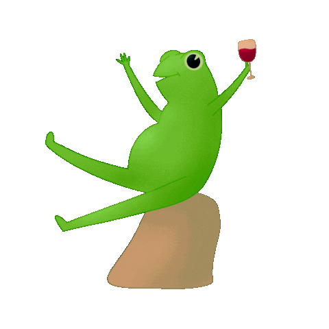 Wine Frog Sticker