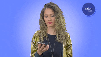 girl answering GIF by Salon Line