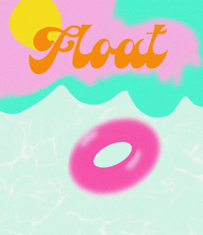Summer Floating GIF by Daisy Lemon