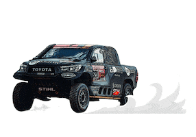 Dakar Rally Toyota Hilux Sticker by Benediktas Vanagas