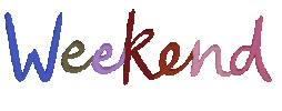 Rainbow Weekend Sticker by Louisa Taylor Studio