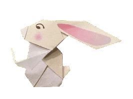 Rabbit Aurelio Sticker by origamiteca