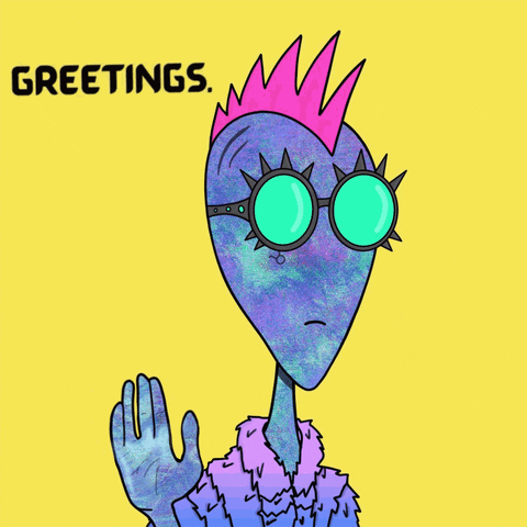 Come In Peace Hello GIF by Lonely Aliens