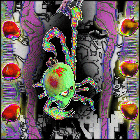 Apple Skull GIF by davidvnun