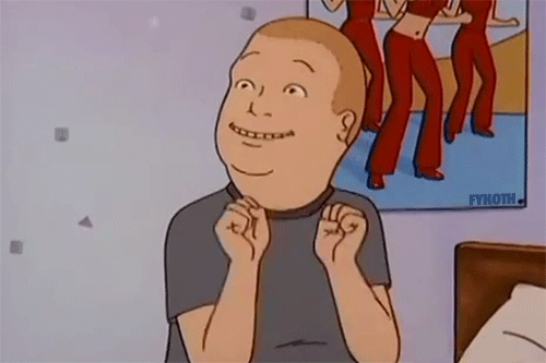 Image result for bobby hill excited gif