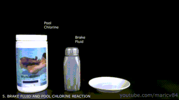 pool chemical reaction GIF