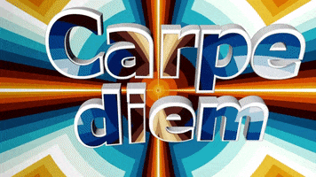Carpe Diem Repeat Myself GIF by OpticalArtInc.