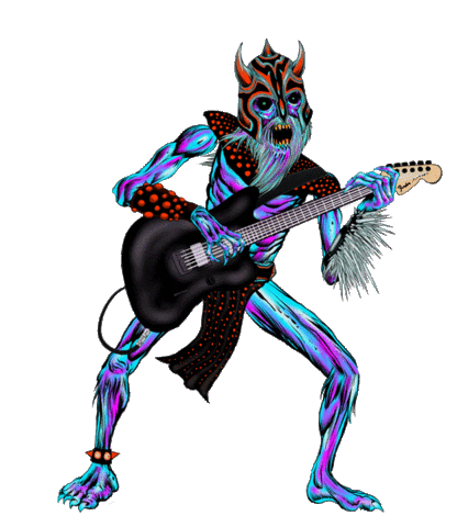 Rock Out Heavy Metal Sticker by HEY BEAUTIFUL JERK