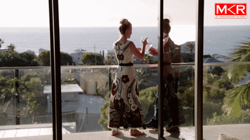 cheers champagne GIF by My Kitchen Rules