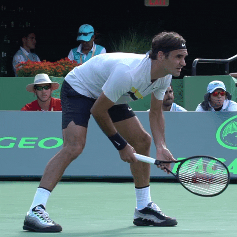 Roger Federer Waiting GIF by Miami Open